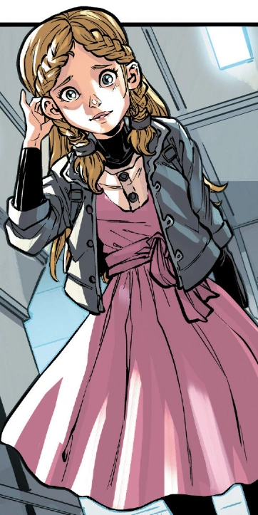 Luna Maximoff, young girl with braided blonde hair