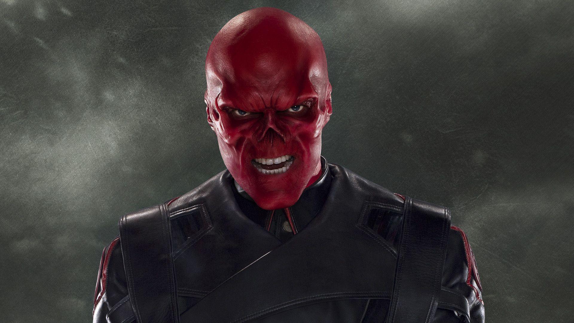 Red Skull comic art portrait