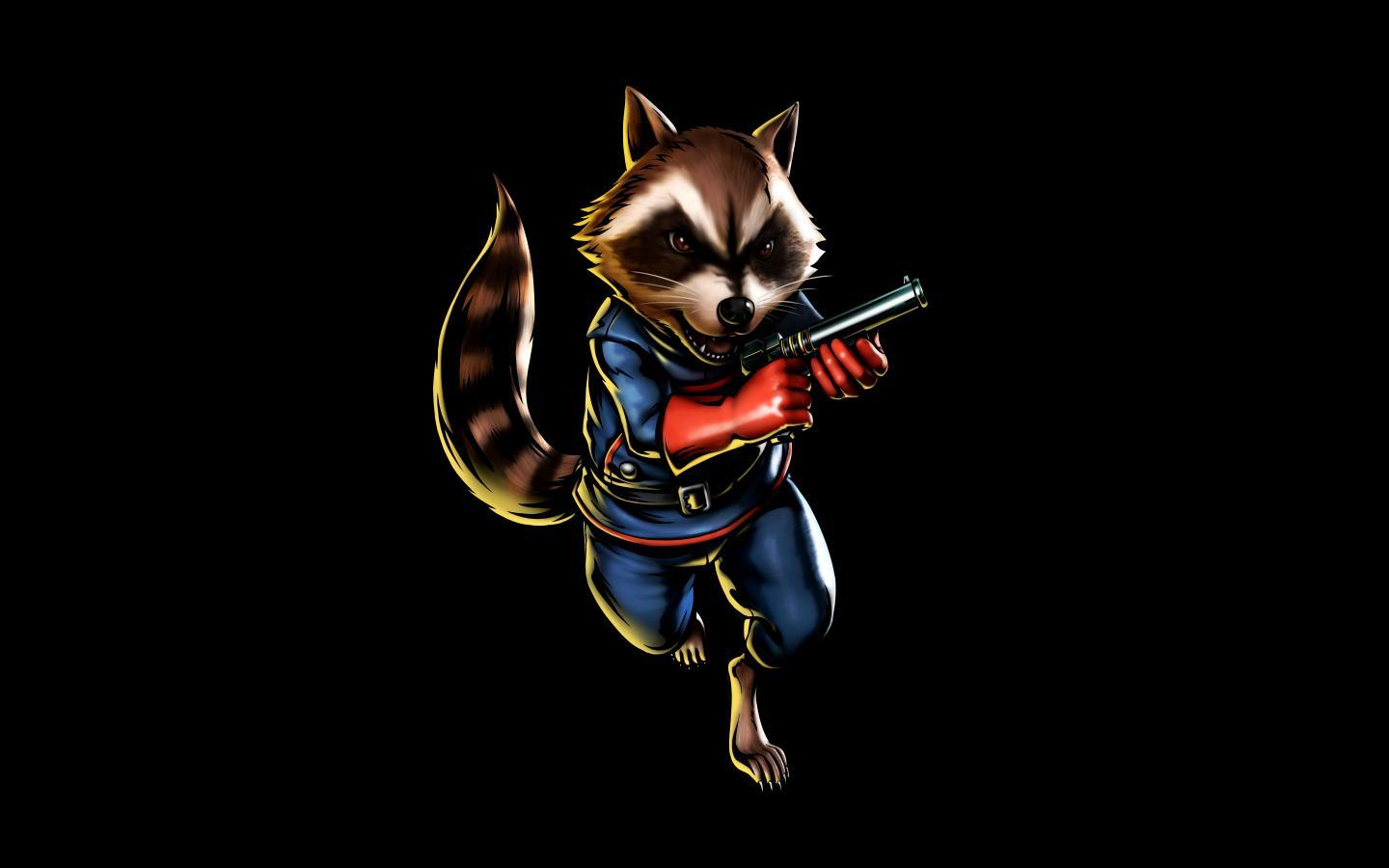 Rocket Raccoon comic art portrait