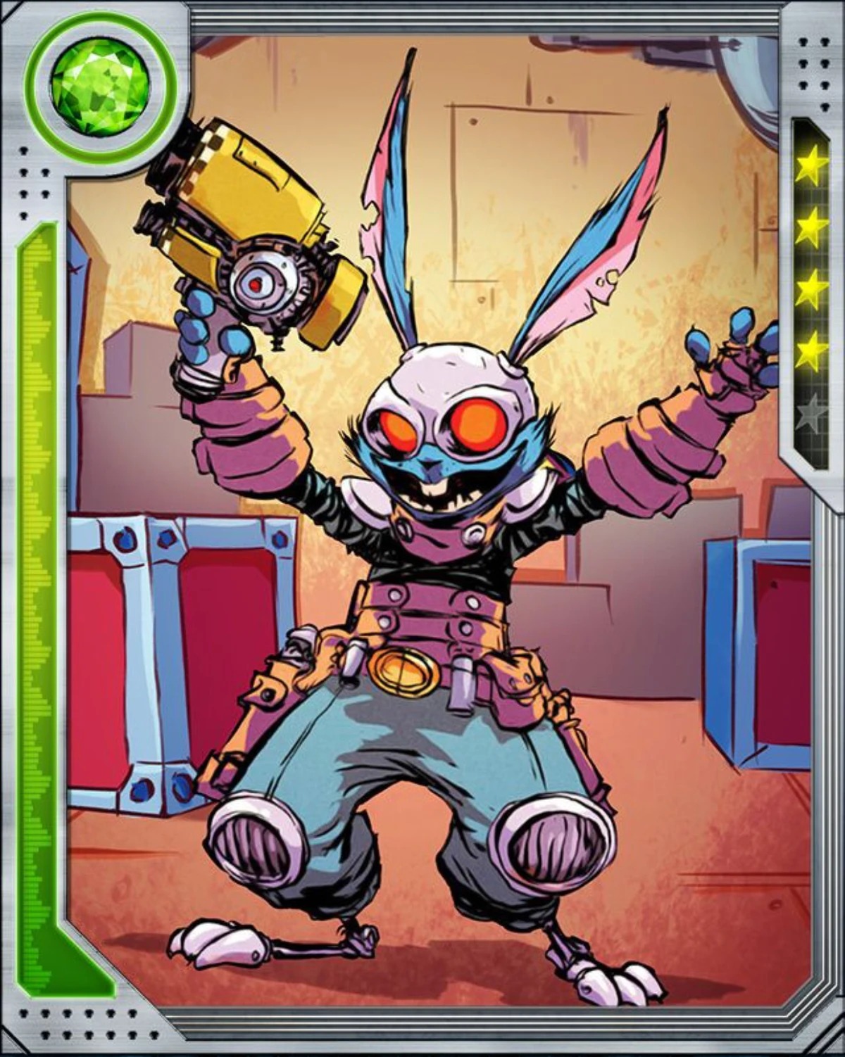 Blackjack O'Hare, a rabbit mercenary with a huge blaster