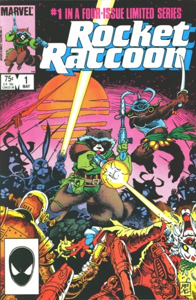 Rocket Raccoon 1985 comic cover art