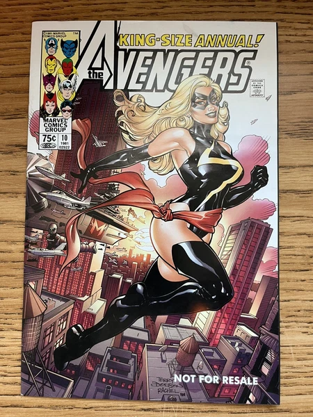 A copy of Avengers Annual #10 (1981) showing the original Michael Golden cover art