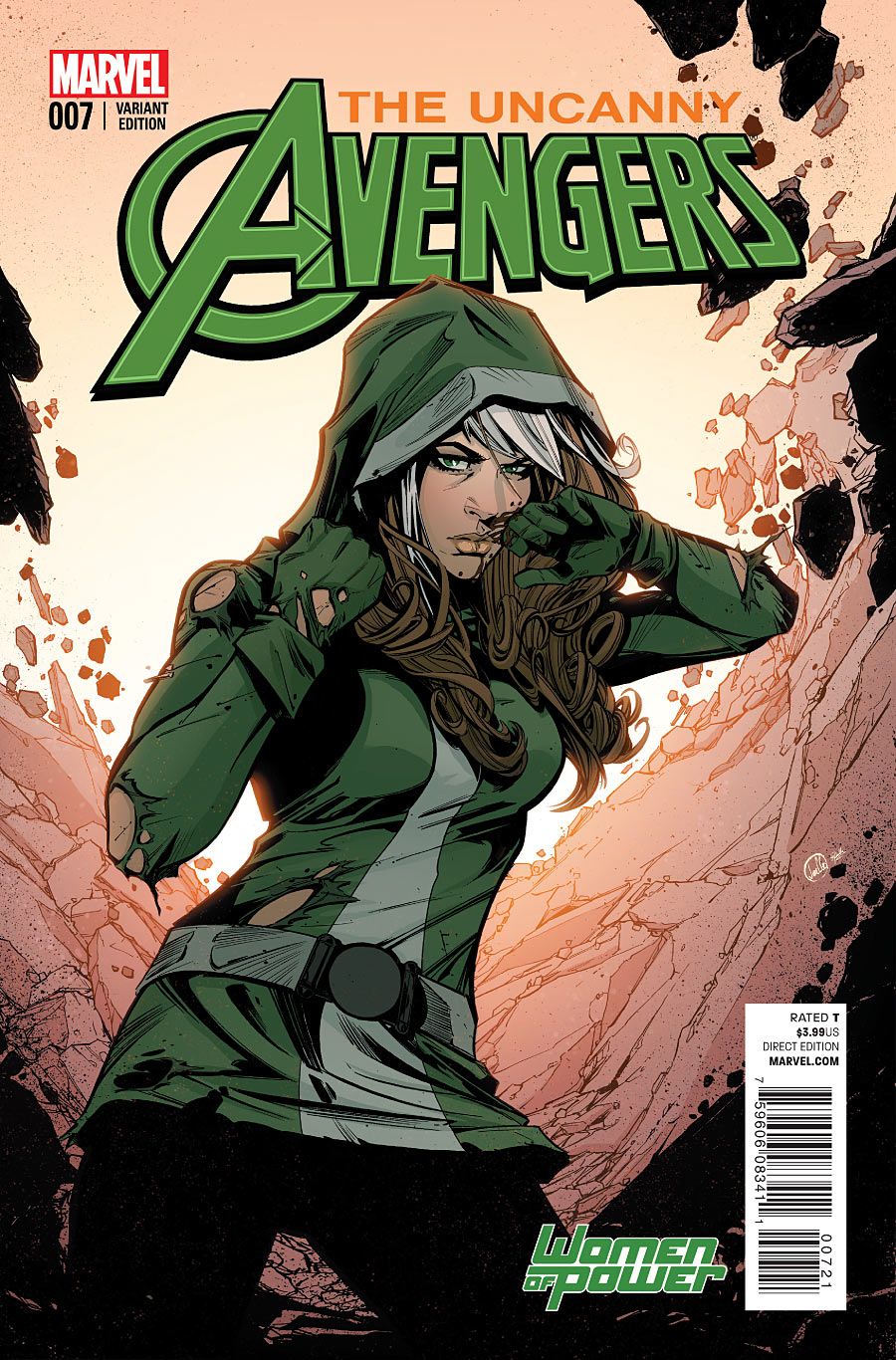 Uncanny Avengers preview art featuring Rogue front and center with the Unity Division