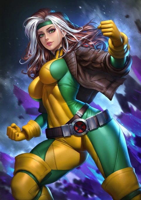 Comic art of Rogue in her green costume