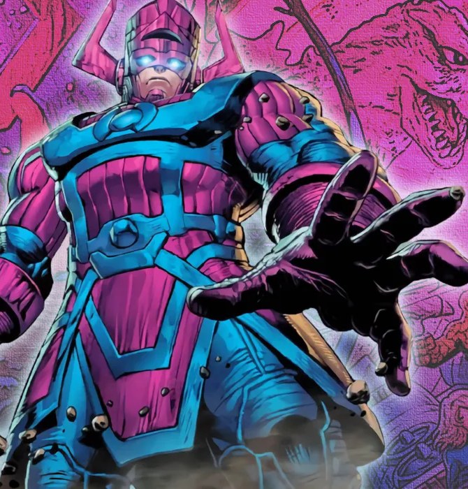 Galactus reaching toward the viewer