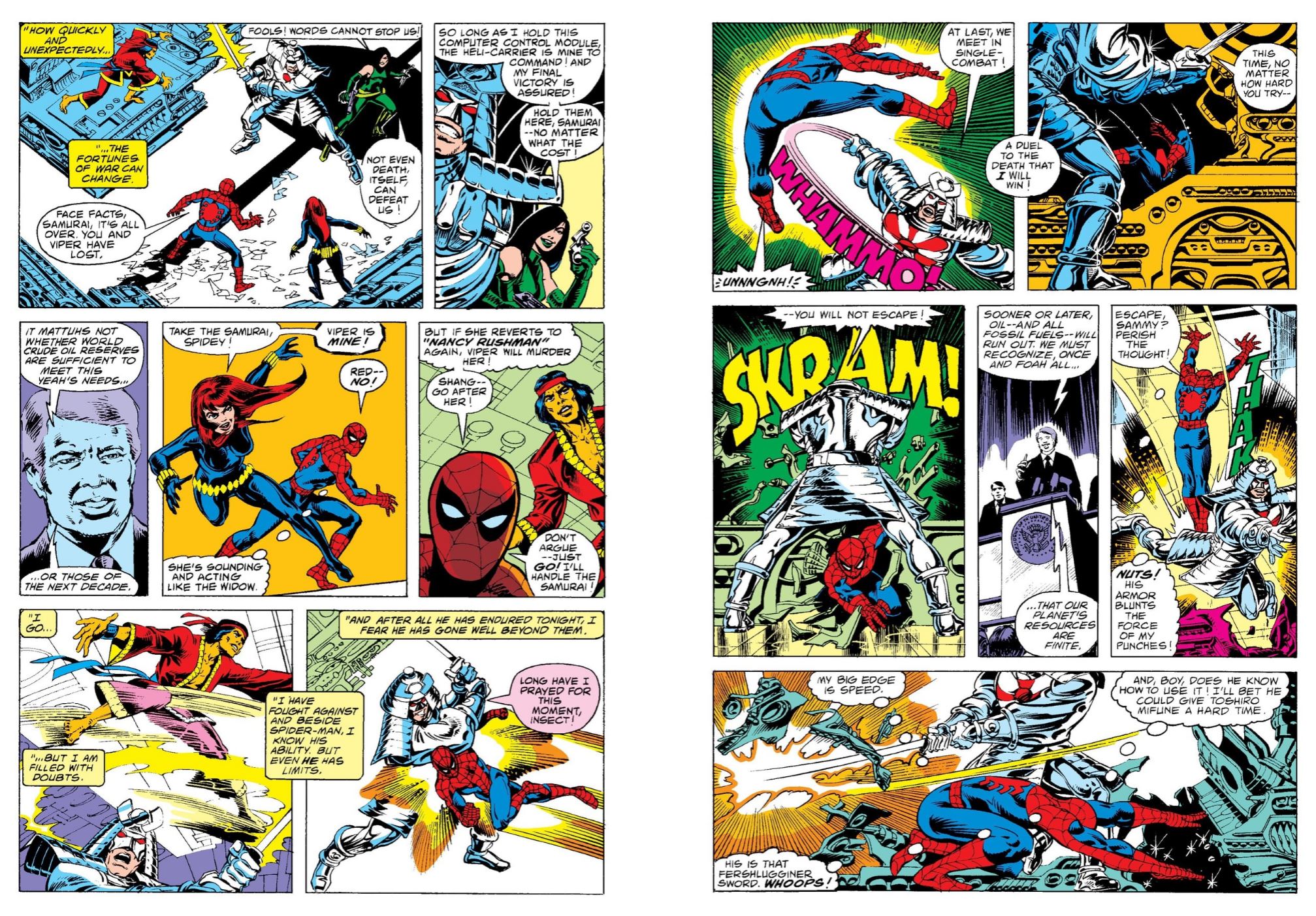 Interior art from Marvel Team-Up #74, via the Masterworks collection