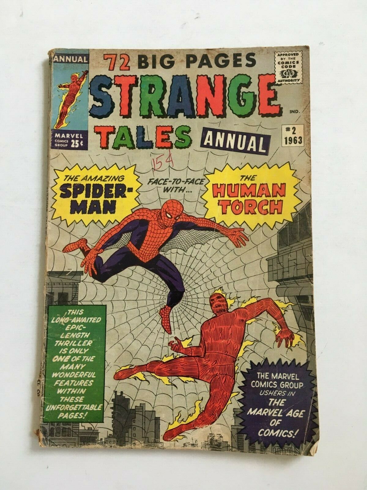 A second copy of the Strange Tales Annual #2 (1963) cover showing Spider-Man and the Human Torch