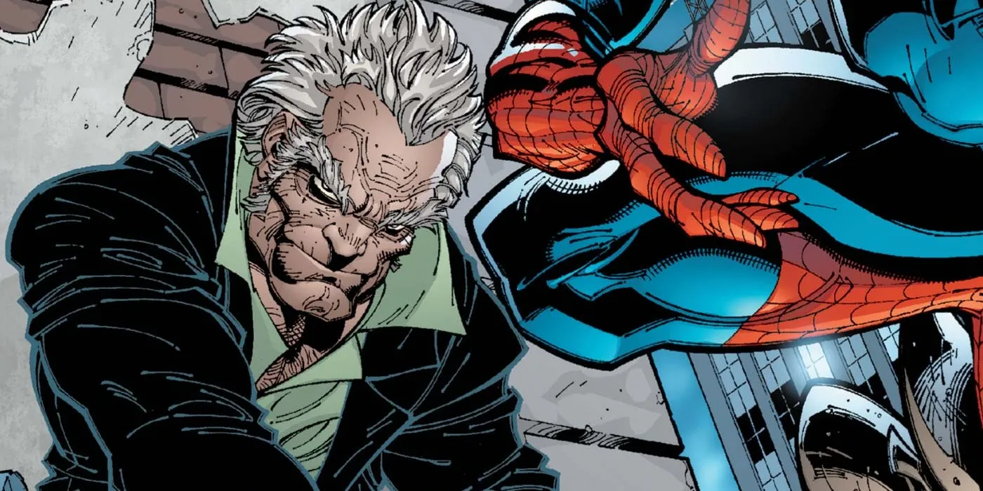 Ezekiel Sims, an older man with spider-like powers, comic art