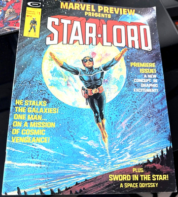 Marvel Preview number 4 cover showing the original Star-Lord flying before a planet