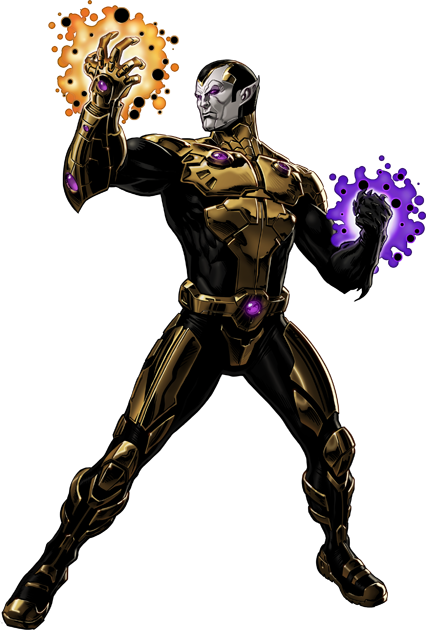 Thane, the secret Inhuman son of Thanos, comic art
