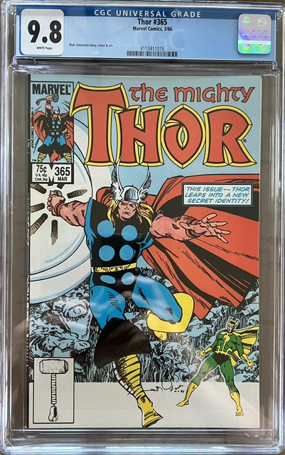 Cover of Thor #365 showing Thor as a frog
