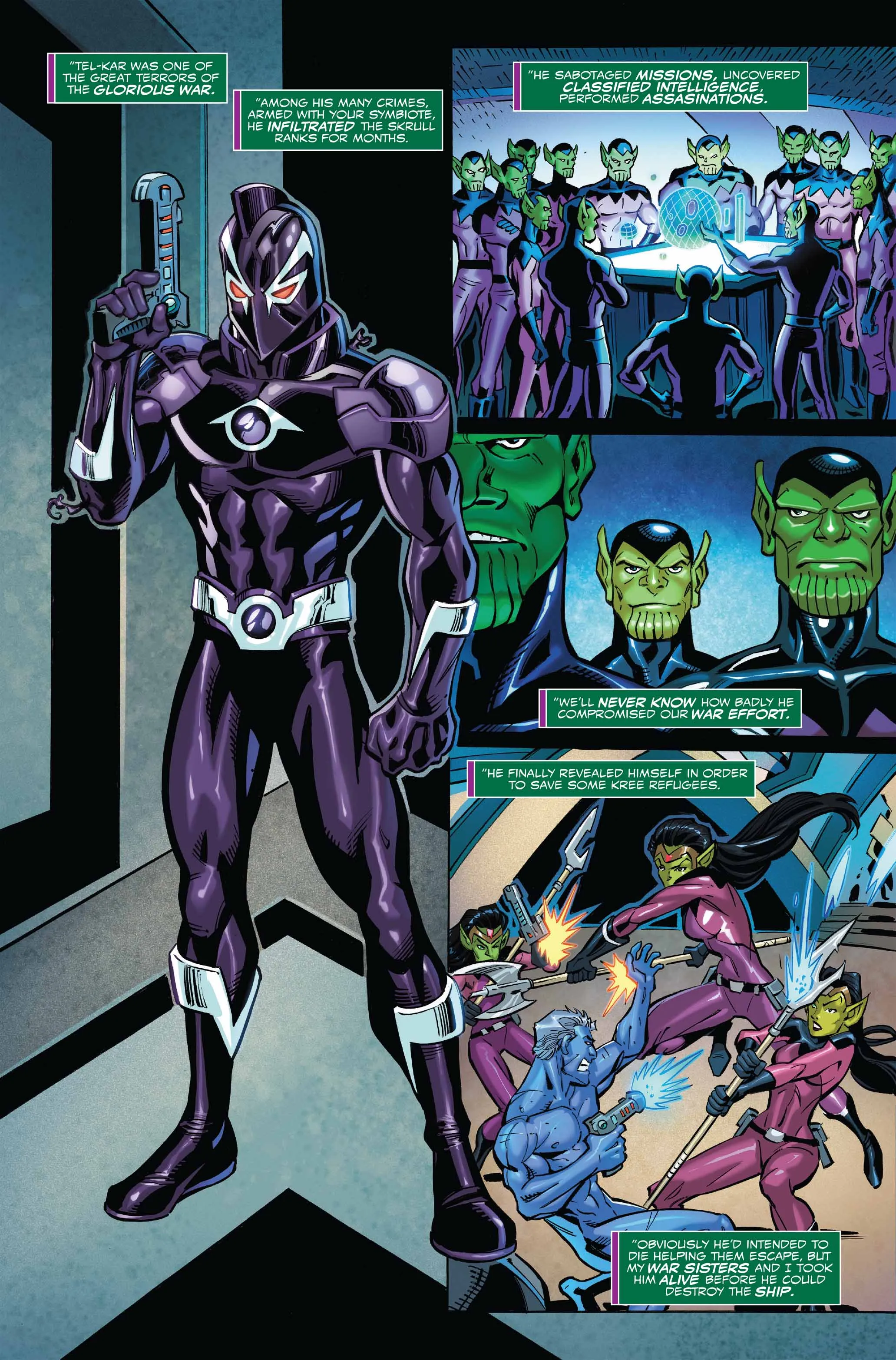 Interior art from Venom: First Host (2018), Tel-Kar and the symbiote