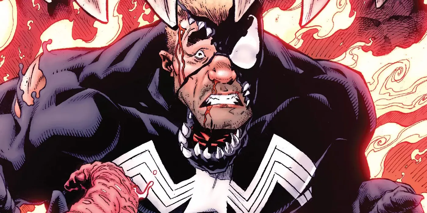 Eddie Brock half Venom comic art