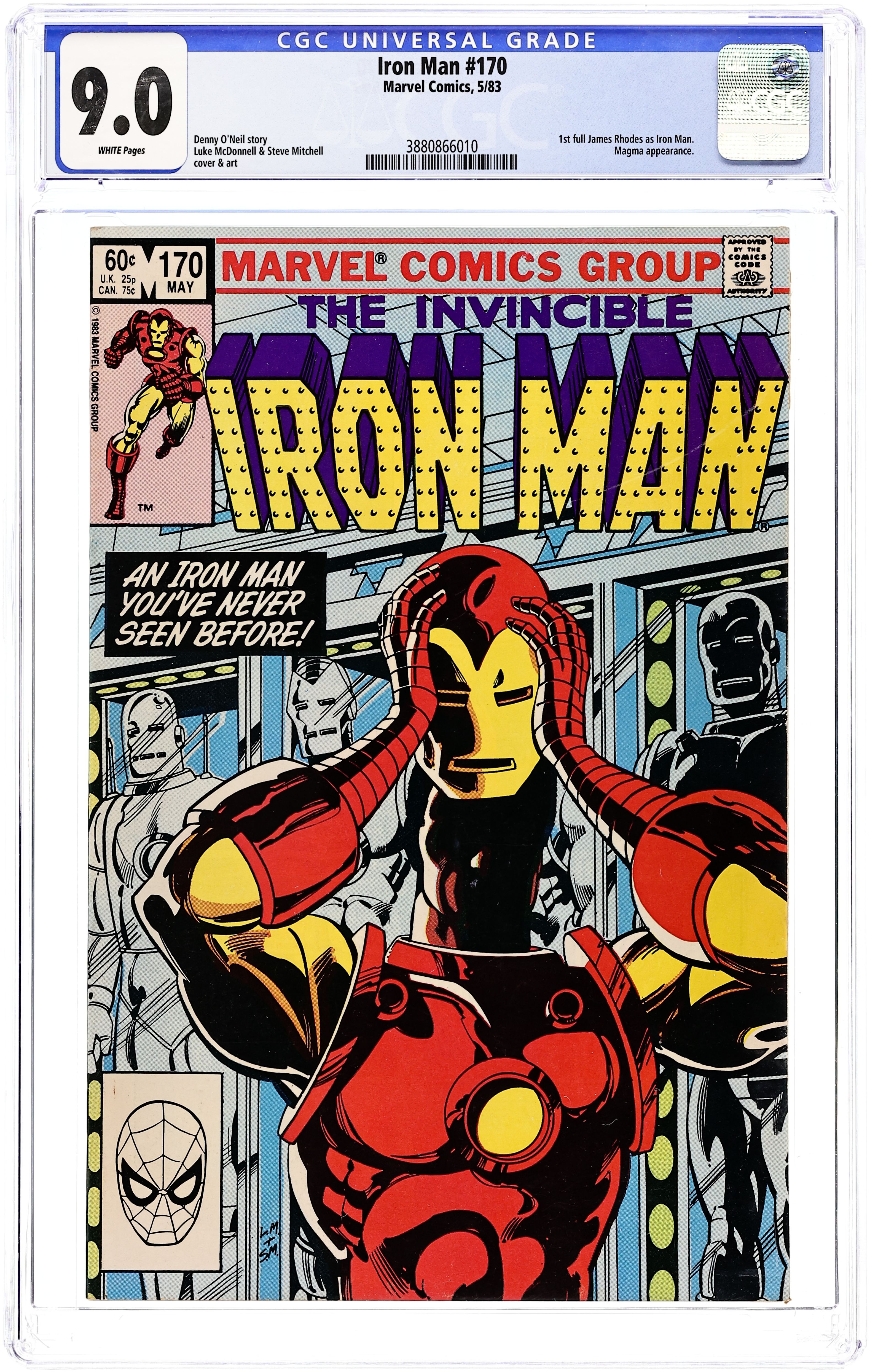 Iron Man 170 comic cover Rhodes first full issue