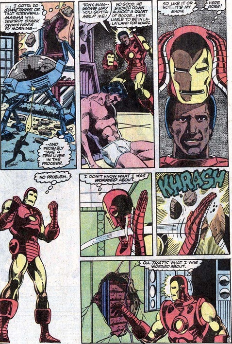 James Rhodes as Iron Man comic panel
