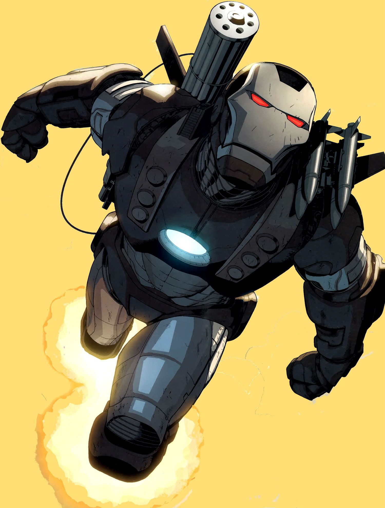 War Machine grey armor comic art
